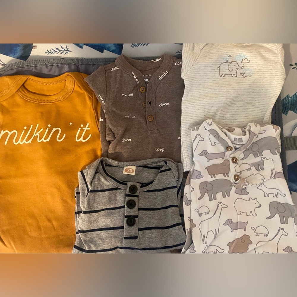 Newborn sleep gowns- one is size 3 months